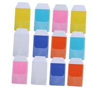 SOPOTUTU 12Pcs Thicken PVC Pen Organizer Pouch for Doctors Nurses Office and Students Pen Holder Pink White Yellow Orange
