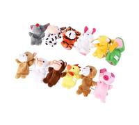 SOPOTUTU 12Pcs Wear-resistant Finger Puppets Premium Cloth Animal Dolls for Storytelling Role-playing Pretend Play Educational for Family Interaction