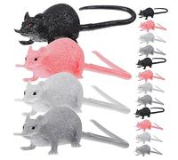 SOPOTUTU 16 Pcs Realistic Miniature Mice Figurines Kawaii Rat Decor for Halloween Party Favors Bedroom and Garden Decorations Educational Tool and