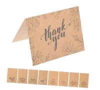 SOPOTUTU 16 Sets Thank You Cards Kraft Paper for Small Business with Blank Inside Compact Portable Design Appreciation Greeting Cards for Customers and Clients