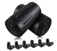 SOPOTUTU 16pcs Rubber Walking Stick Tips Covers for Hiking Poles Non-Slip TPR Replacement Caps for Trekking Poles Shock-Absorbing Ferrules Suitable for Asphalt and Sidewalks