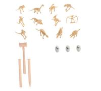 SOPOTUTU 18Pcs Educational Dinosaur Skeleton Model for Archaeology Excavation with Realistic Design Interactive Learning Props for Science and History Exploration