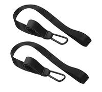 SOPOTUTU 2 Pcs Baby Stroller Adjustable Safety Strap Belt in Black, Multipurpose Polyester and Leather Harness Straps for Pushchair Security and Practical Use
