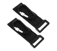 SOPOTUTU 2 PCS Heavy-Duty PU Strap Stroller Hooks with Quick Release Lock Anti-Slip Pram Clips for Bags Keys and Accessories Black Hooks for Strollers and Cribs