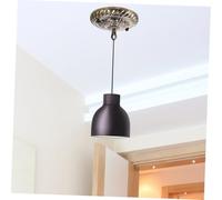 SOPOTUTU 2 pcs Vintage Metal Ceiling Light Canopy with Hooks Decorative Pendant Light Plate for Chandelier Multipurpose Sturdy Fixture Cover with Delicate Pattern Suitable for Hanging and