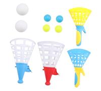 SOPOTUTU 2 Sets Ball Launch Catch Kit Small Large Catapult Pitcher with Soft Balls Safe Play Game for Boys Family Fun