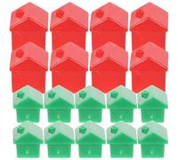SOPOTUTU 2 Sets Board Game Pieces Replacement for Rich Man Game Hotel and House Tokens