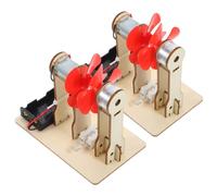 SOPOTUTU 2 Sets DIY Wind Generator Model Kit for Science Experiment Plaything Wind Power Motor Materials Educational Engineering DIY Project for Childrens Critical Thinking and Problem