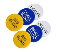 SOPOTUTU 2 Sets Poker Chips with Dealer Button for Hold Gambling Tokens for Bingo Game and Poker Accessories Math Learning Sorting and Tournament Use