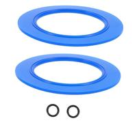 SOPOTUTU 2 Sets Silicone Toilet Tank Seal Rings Replacement Flush Valve Seals Leak-Resistant Toilet Parts Replacement Kit for Standard Flush Valves