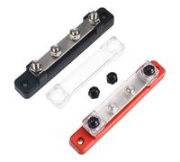 SOPOTUTU 2 Sets Single Row Bus Bar Battery Terminal Block Power Distribution Terminals for Rvs and Yachts Durable Wiring Studs with Nuts Efficient Multi Vehicle Battery Junction for Stable