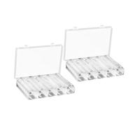 SOPOTUTU 2 Sets Transparent Coin Holders with Precision Antimovement Design Clear Capsule Protectors for Collectors Compact Storage Organizer Boxes for Secure Coin Display and Travel