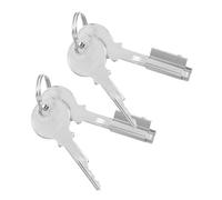 SOPOTUTU 2 Sets Zinc Alloy Fridge Freezer Lock with Cylinder Keyed Cabinet Door Security for Refrigerator Safety Air-Tight Seal for Home and Retail Display