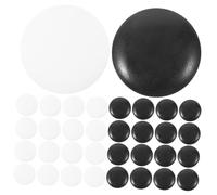 SOPOTUTU 200Pcs Go Game Pieces Resin Material Small 1.4Cm Diameter Black and White Stones Educational Stone Chess Set for Travel and Practice