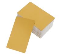 SOPOTUTU 200pcs Gold Aluminum Metal Business Card Blanks Lightweight Laser Engraving Sheets for DIY Name Plates Tags Professional Crafting