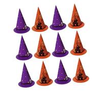 SOPOTUTU 20Pcs Halloween Candy Boxes Cartoon Hat Treat Containers for Party Favors Purple and Orange Sweets Boxes for Cookies Chocolates Baking Food Storage and Halloween Decorations