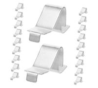 SOPOTUTU 20pcs Heavy Duty Metal Shelf Clips for Cabinets and Bookcases Thick Cabinet Shelf Supports Versatile Clamps for File and Kitchen Cupboards Easy Install Support Pins