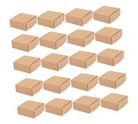 SOPOTUTU 20pcs Kraft Paper Soap Boxes Small Foldable Packaging Boxes for Handmade Soap Candy Jewelry Gift Packing Lightweight Reusable for Small Items