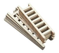 SOPOTUTU 20Pcs Miniature Wooden Ladder Set for Dollhouse Decoration Mini Craft Landscape Ladder for DIY Doll Accessories and Miniature Scenes