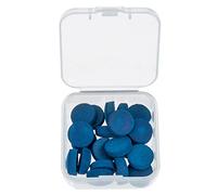 SOPOTUTU 20pcs Professional Pool Cue Tips Replacement with Smooth Leather Surface for Snooker and Billiards Billiard Stick Accessories in Transparent Box