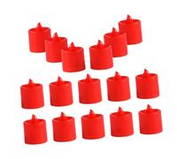 SOPOTUTU 20Pcs Red LED Flameless Tea Light Candles Small Flickering Decorative Votive Lights Battery Operated for Birthday Wedding Halloween Party Table Centerpiece