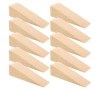 SOPOTUTU 20pcs Solid Wood Doorstop Wedges Triangle Door Stoppers for Heavy Doors Floor and Wall Protection Window Stopper for Home Office