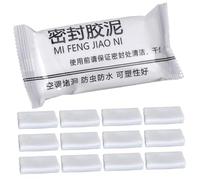 SOPOTUTU 20pcs White Rubber Repair Sealing Clay for Wall Holes, Air Conditioning Sealer and Drain Gap Filler, Flexible Caulk Clay and Hole Mending in Home Walls