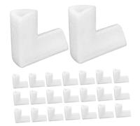 SOPOTUTU 24 Pcs Epe Pearl Cotton Corner Protectors for Moving Boxes and Furniture Shaped Edge Guards for Fragile Artwork Mirrors Tv Frames Cushioning and Collision Packing