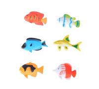 SOPOTUTU 24pcs Fish Toys Plastic Model Set for Kids Educational Preschool Learning Mini Tropical Fish and Goldfish Simulation Marine Organism Toys for Early Development