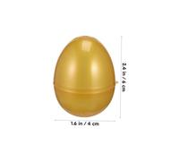 SOPOTUTU 24pcs Golden Refillable Plastic Eggs for Candy Packaging and Party Favors Easy Snap-open Decorative Ornaments for Easter Prizes DIY Crafts Classroom Rewards