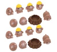 SOPOTUTU 24pcs Mini Resin Gopher Figurines for Micro Landscape DIY Gardening Kawaii Animal Ornaments with Realistic Detailing Creative Desktop Decor for Office and Dollhouse Craft Projects