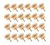 SOPOTUTU 24pcs Natural Round Cabinet Knobs Durable Drawer Pull Handles for Cupboards Furniture Wardrobes Easy to Install Vintage Style Wooden Pulls for Home Decor