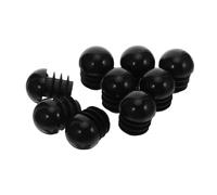 SOPOTUTU 24pcs Round Tube End Caps Plastic Chair Leg Inserts with Rounded Head for Leak Prevention and Secure Sealing Easy Installation Furniture Foot Covers for Plastic Tubes
