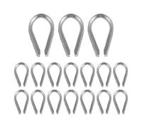 SOPOTUTU 24pcs Stainless Steel Rigging Thimbles Triangular Loop Protection Rings for Climbing and Cable Rope Rigging Heavy-duty Load-bearing Collar Kit for Outdoor Survival and Teamwork