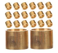 SOPOTUTU 25pcs Copper Snooker Pool Cue Ferrules for Enhanced Ball Control Stable Snooker Cue Tip Replacement Billiards Repair Tool