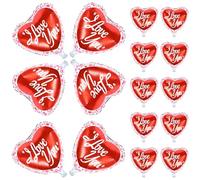 SOPOTUTU 25Pcs Heart Shaped Foil Balloons Wedding Decoration Set for Valentine'S Day Party Romantic Layout Balloons for Wedding and Celebration