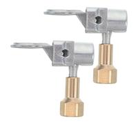 SOPOTUTU 2pcs 1/4" Air Chuck Tire Inflator Adapter with Leak Proof Performance and Zinc Alloy Material, Portable 14mm Pump Adapter for Outdoor Travel and Emergencies