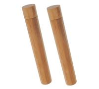 SOPOTUTU 2pcs Bamboo Poster Carrier Tubes with Sealed Caps Round Drawing Storage Cylinders for Mailing Protecting Paintings Documents Certificates and Artwork Transport