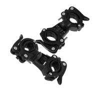 SOPOTUTU 2pcs Bike Flashlight Holder Mount with Quick Release Lightweight Bicycle Torch Clamp for Road Bike Handlebars Wheelchair Flashlight Stand Black