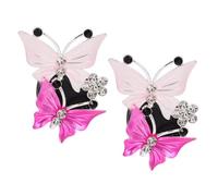 SOPOTUTU 2pcs Bling Butterfly Car Air Vent Clips Zinc Alloy Rhinestone Car Air Freshener Accessories for Women Aromatherapy