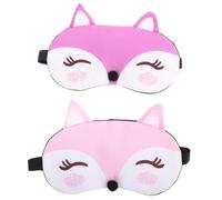 SOPOTUTU 2pcs Boys and Girls Sleep Mask Fox Animal Eye Mask for Girls Elastic Band for Home Travel Sharing