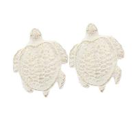 SOPOTUTU 2pcs Cast Iron Cupboard Handles Ocean Theme Wardrobe Pull Knobs Durable Antique Finish Drawer Pulls for Cabinets and Closets Easy Install Home Hardware