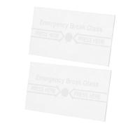 SOPOTUTU 2pcs Clear Glass Panel Fire Alarm Switch Cover Replacement for Manual Call Points and Easy to Install Emergency Break Glass for Residential and Commercial Safety