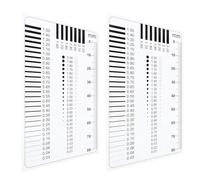 SOPOTUTU 2Pcs Crack Width Measuring Ruler Plastic Gauge Tool for Flaw and Scratch Detection High Precision Surface Crack Width Detection Gauge for Industrial Quality Control