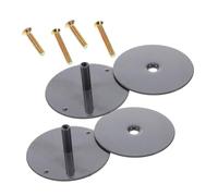 SOPOTUTU 2pcs Deadbolt Cover Plate Diameter Door Lock Hole Filler Metal Protective Plate with Family-Safe Edges Sprayed Finish for Home Security Door Restoration