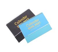 SOPOTUTU 2pcs Desk Calendar Flip Standing Monthly Planner with Thick Writable Paper Compact Aesthetic Desktop Organizer for Home Office Teacher Supplies Scheduling