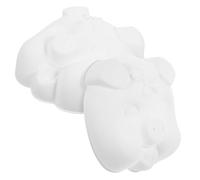 SOPOTUTU 2pcs DIY Blank Animal Masks PVC Craft Face for Painting and Coloring for Halloween Birthday Party Masquerade Cosplay Creative Craft Activity for