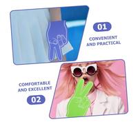 SOPOTUTU 2Pcs EVA Foam Finger Cheering Props for Sports Events Party Accessories Lightweight Comfortable Hand Gloves in Blue and Spirit Celebration Item for Fans and Cheerleading