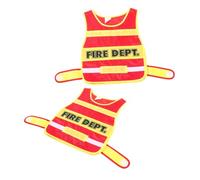 SOPOTUTU 2pcs Firefighter Vest Role Play Costume for Boys Cosplay Dress Up Supplies for Parties Imaginative Play Problem-solving Communication Skills Development