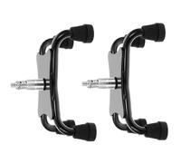 SOPOTUTU 2pcs Heavy Duty Non-Slip Walking Cane Tips with Quad Base for Enhanced Stability Multiple Terrains Crutch Foot Pads Replacement for Daily Walks Hiking and Walker Accessories